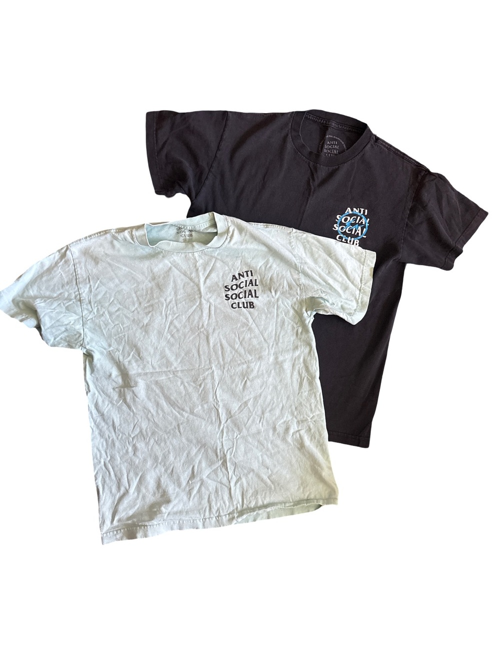 Anti Social Social Club Black and Light Mint Short Sleeve Tees